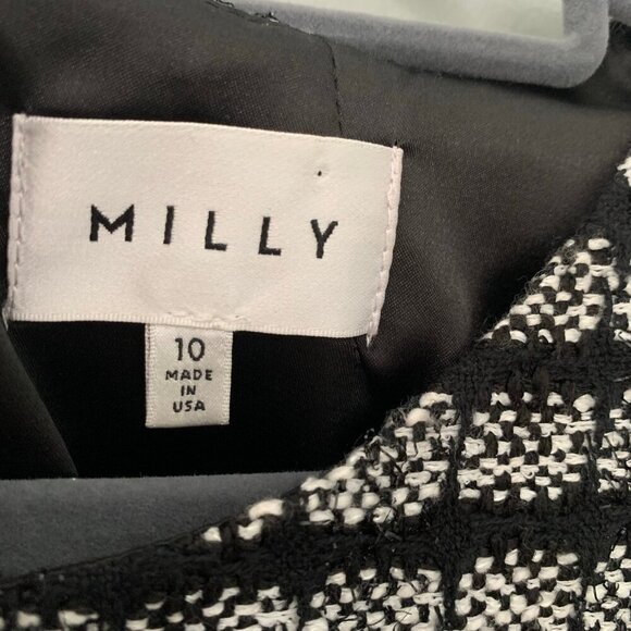 Milly textured metallic tweed shift sleeveless lined knee length dress - Picture 6 of 12